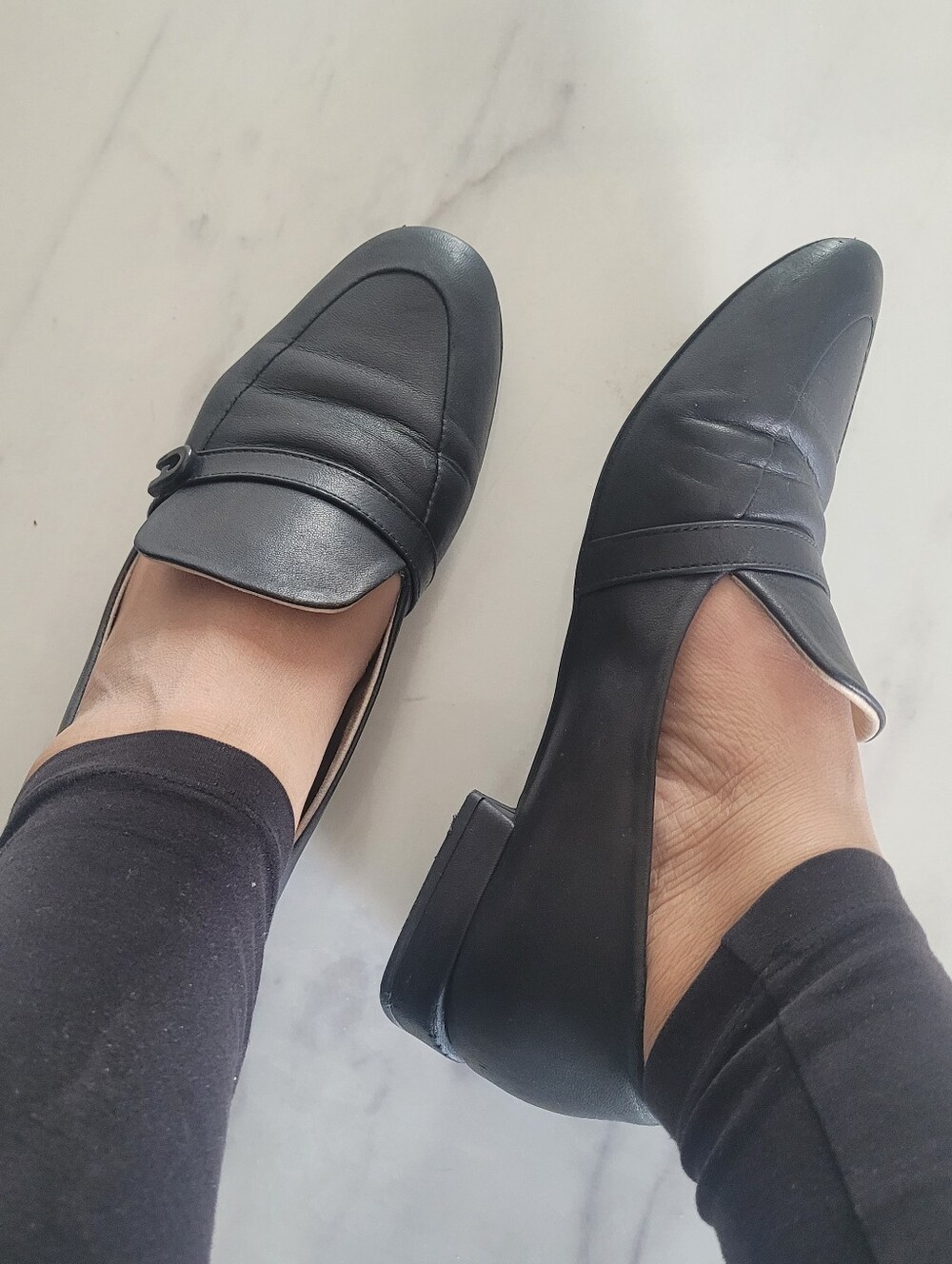 MADE IN ITALY Furla Black Genuine ITALIAN Leather Loafers 39 European Size #8
